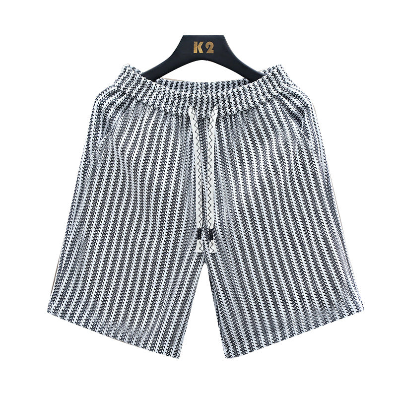 Loose-Fit Striped Versatile Shorts