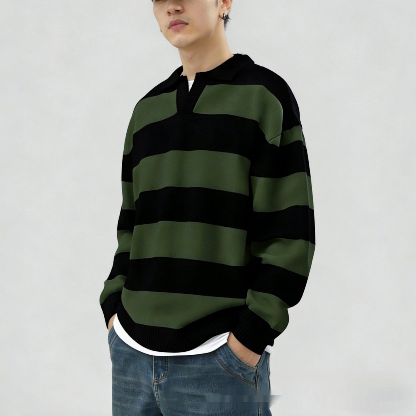 Men's Casual V-Neck Pullover