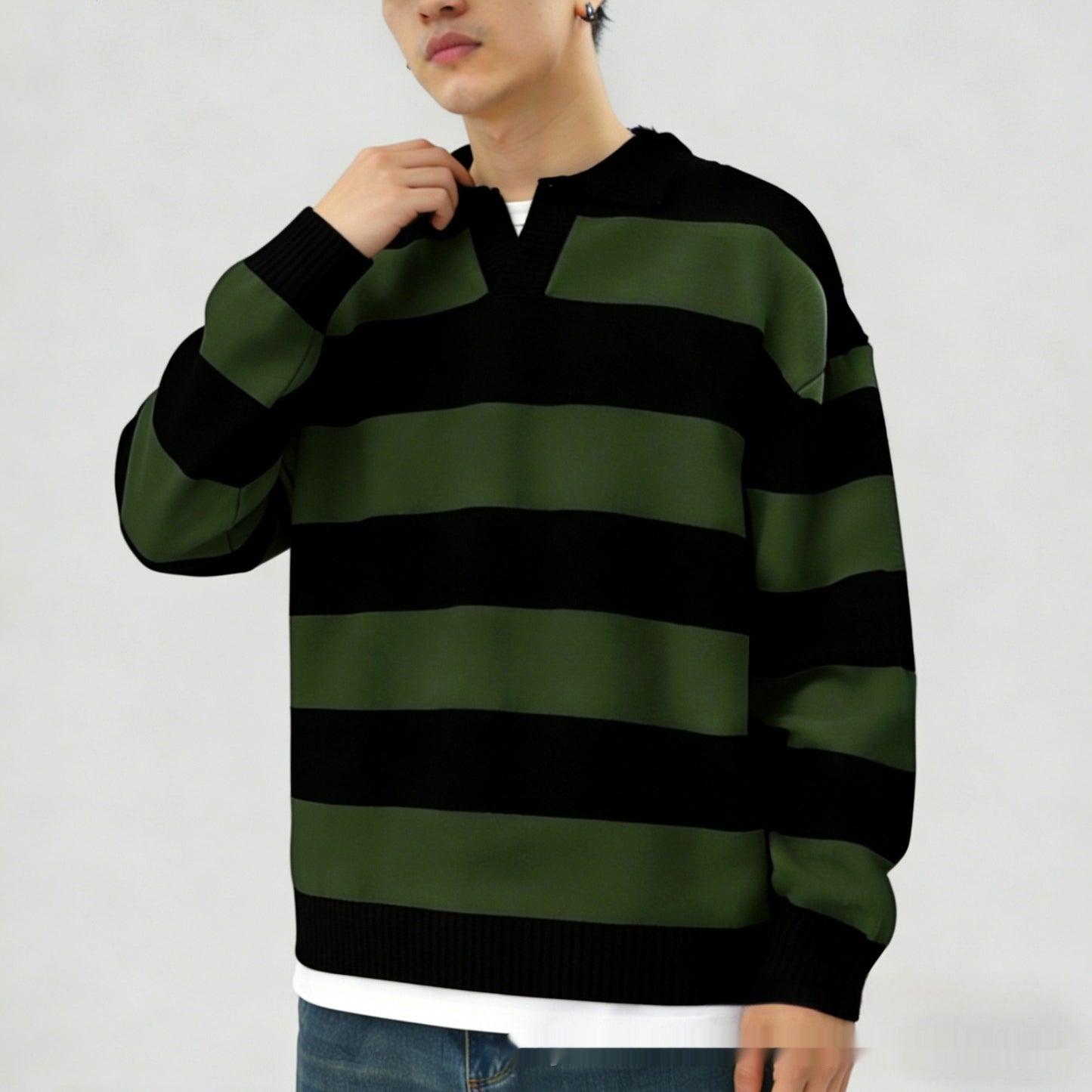 Men's Casual V-Neck Pullover