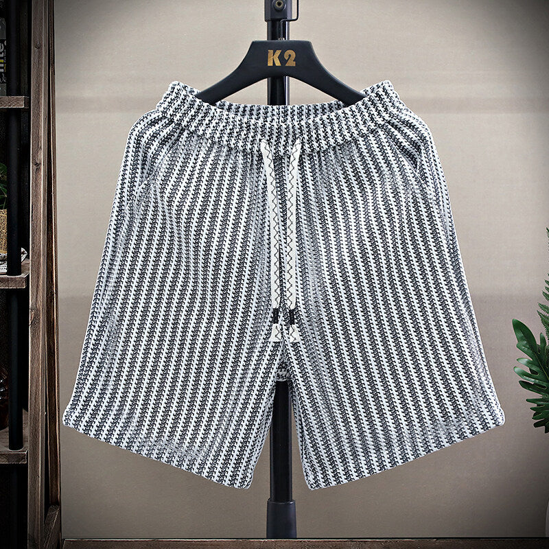 Loose-Fit Striped Versatile Shorts