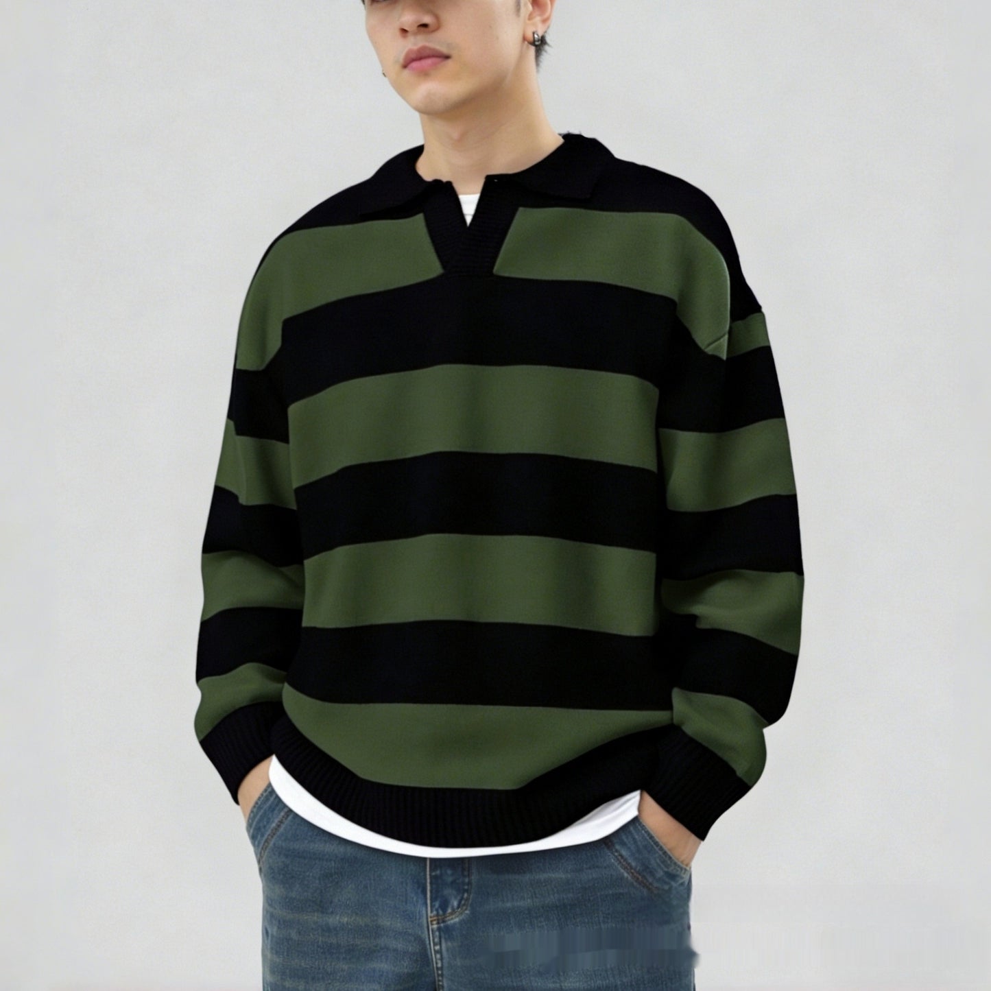 Men's Casual V-Neck Pullover